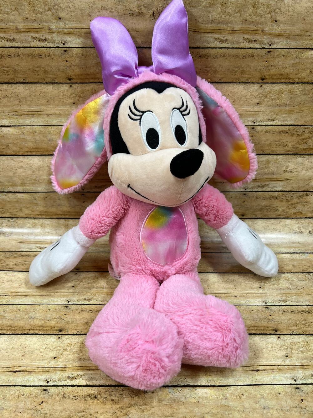 Disney Minnie Mouse Pink Easter Bunny Large Plush by Just Play 14"